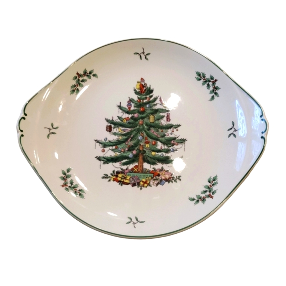 Spode Christmas Tree cake plate serving platter